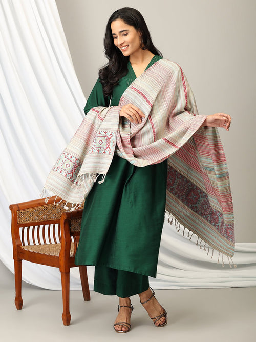 Onesize Color Cascade Acrylic Woolen Stole - Blue - Winter Stoles