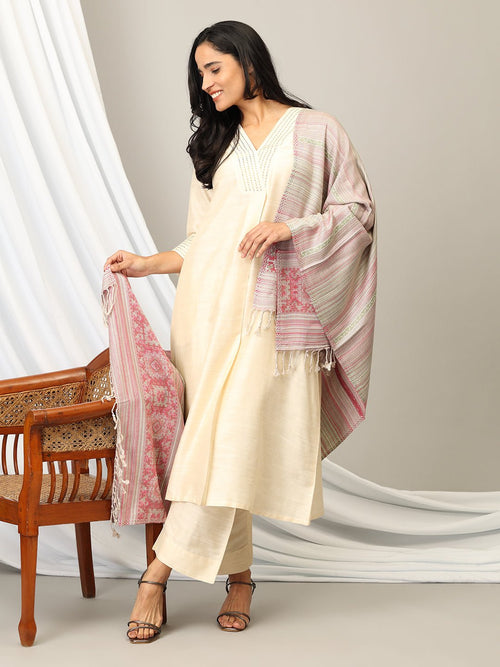 Onesize Color Cascade Acrylic Woolen Stole - Pink - Winter Stoles