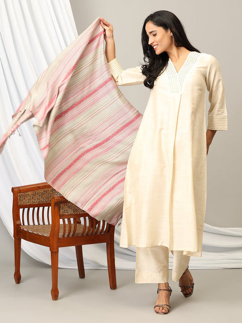 Onesize Color Cascade Acrylic Woolen Stole - Pink - Winter Stoles