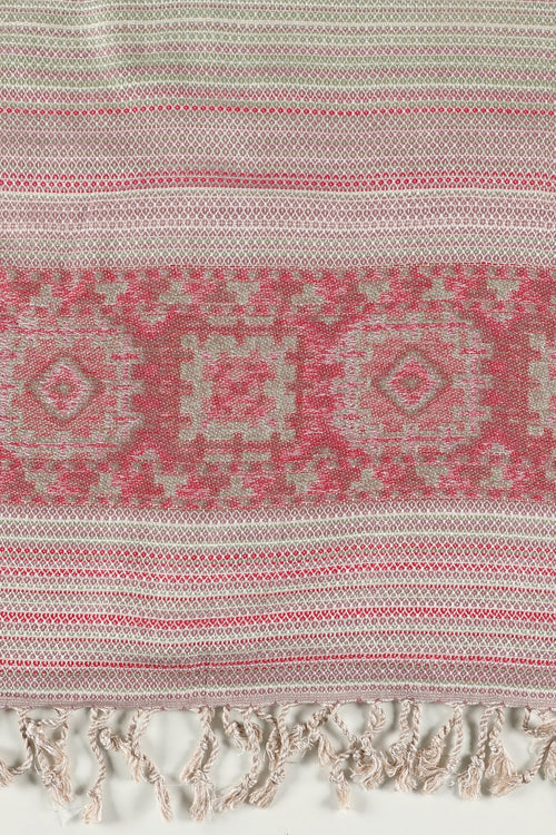 Onesize Color Cascade Acrylic Woolen Stole - Pink - Winter Stoles