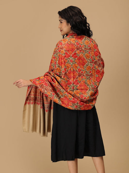 Dune Dastkaar Embroidered Woolen Stoles - Winter Stoles
