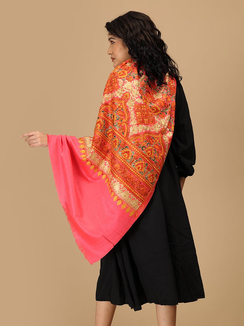 Gulaabo Gaatha Embroidered Woolen Stoles - Winter Stoles