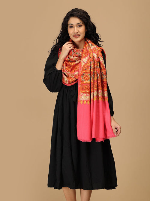 Gulaabo Gaatha Embroidered Woolen Stoles - Winter Stoles