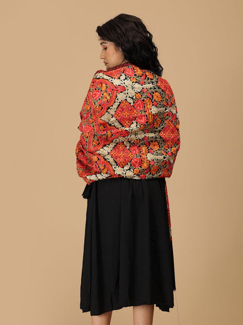 Kaala Kalam Embroidered Woolen Stoles - Winter Stoles