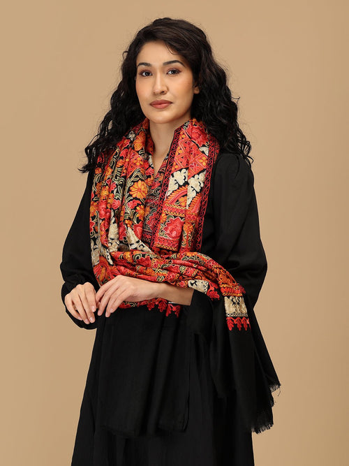 Kaala Kalam Embroidered Woolen Stoles - Winter Stoles