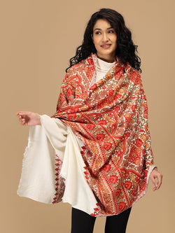 Kashida Kahani Embroidered Woolen Stoles - Winter Stoles