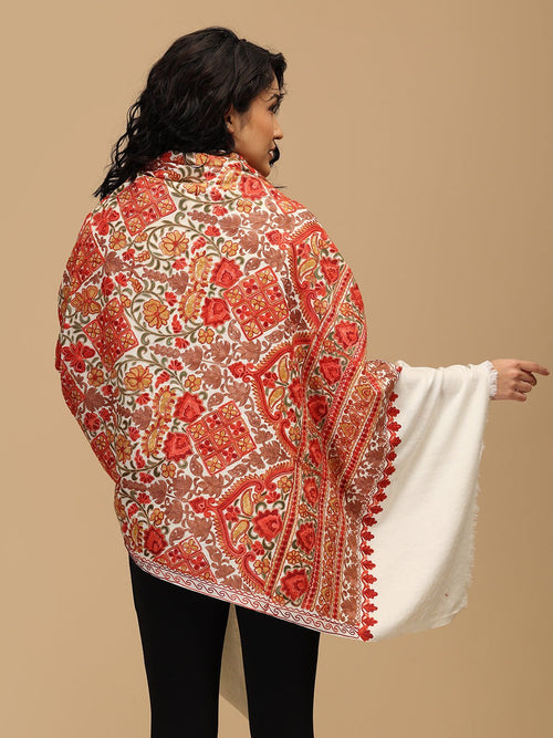 Kashida Kahani Embroidered Woolen Stoles - Winter Stoles