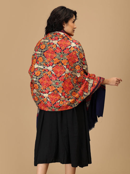 Neel Noor Embroidered Woolen Stoles - Winter Stoles
