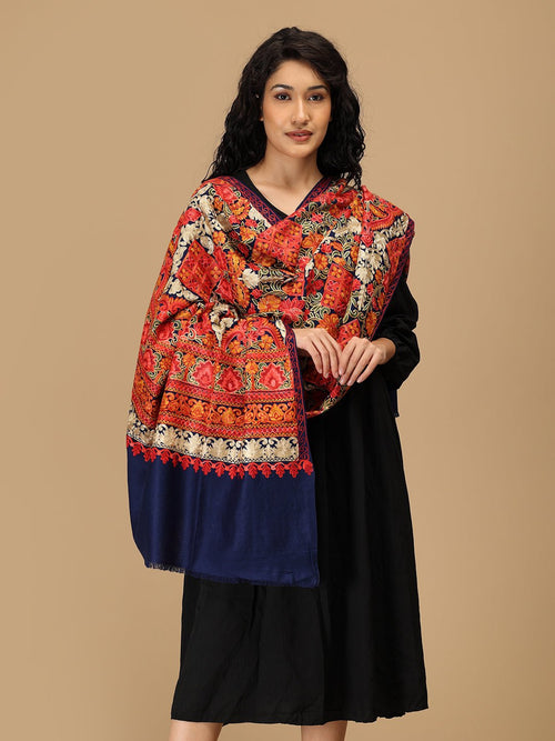 Neel Noor Embroidered Woolen Stoles - Winter Stoles