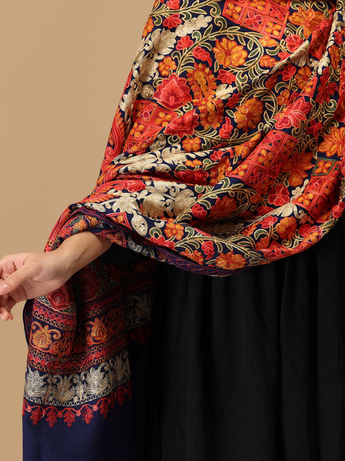 Neel Noor Embroidered Woolen Stoles - Winter Stoles