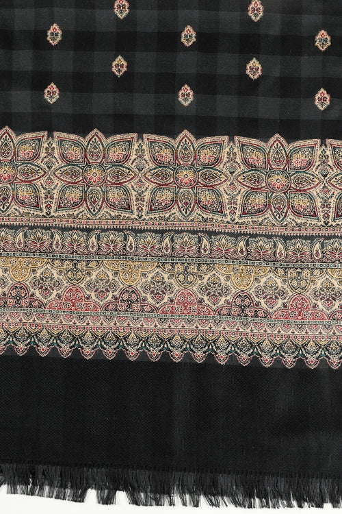 Onesize Noir Elegance Acrylic Woolen Stole - Winter Stoles