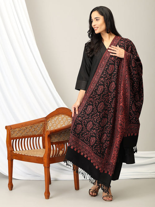 Onesize Obsidian Wrap Acrylic Woolen Stole - Winter Stoles