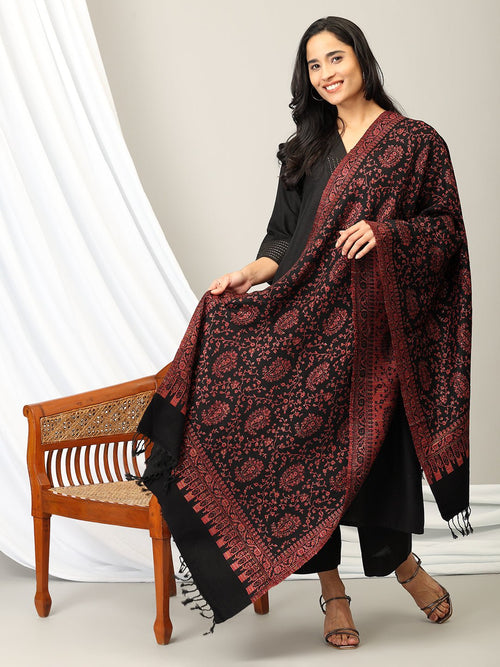 Onesize Obsidian Wrap Acrylic Woolen Stole - Winter Stoles