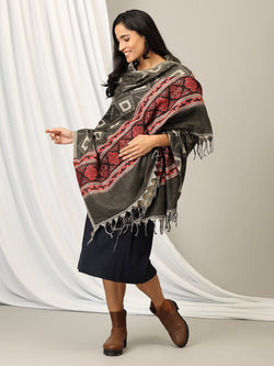 Onesize Onyx Cozy Acrylic Woolen Shawl - Winter Stoles
