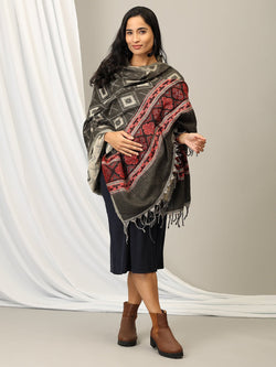 Onesize Onyx Cozy Acrylic Woolen Shawl - Winter Stoles