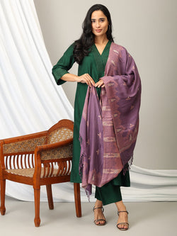 Onesize Orchid Frost Acrylic Woolen Stole - Winter Stoles