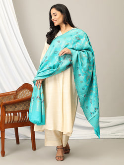 Onesize Seafoam Snuggle Acrylic Woolen Stole - Winter Stoles