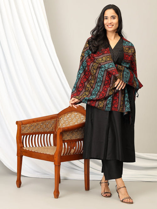 Onesize Shadow Wrap Acrylic Woolen Stole - Winter Stoles