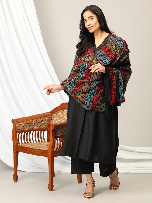 Onesize Shadow Wrap Acrylic Woolen Stole - Winter Stoles