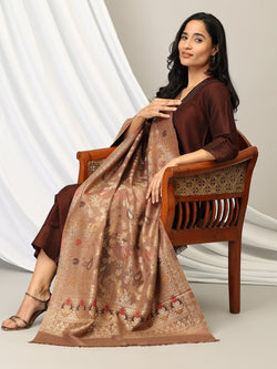 Onesize Truffle Warmth Acrylic Woolen Stole - Winter Stoles