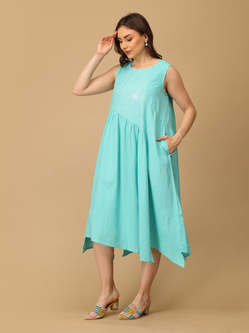 S Aqua’d Up Nice Embroidered Women's Dress - Women's Dress