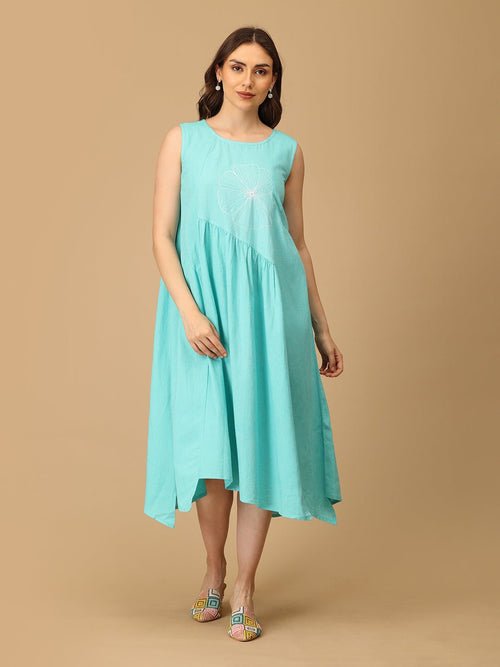 S Aqua’d Up Nice Embroidered Women's Dress - Women's Dress