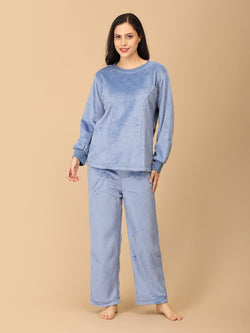 S Azure Snuggle Women's Fleece Loungewear Set - Womens's Loungewear