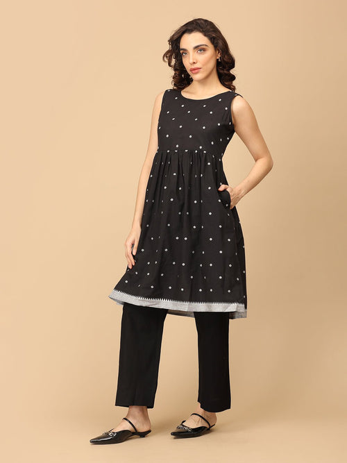 Black Back in Blackloom Women's Handloom Co-ord Set - Women's Co-ord Set