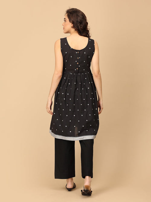 Black Back in Blackloom Women's Handloom Co-ord Set - Women's Co-ord Set