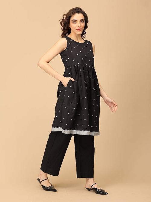 Black Back in Blackloom Women's Handloom Co-ord Set - Women's Co-ord Set
