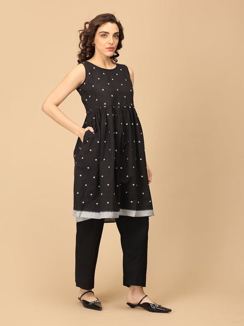 Black Back in Blackloom Women's Handloom Co-ord Set - Women's Co-ord Set