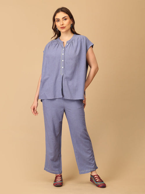 S Calmly Outlined Embroidered Women's Co ord Set - Women's Co - ord Set