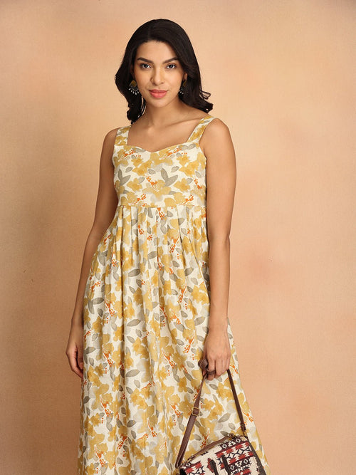 Beige Canary Charm Women's Dress - Women's Dress