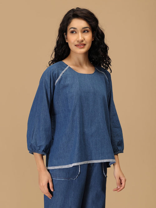 Blue Chambray - vo! Women's Co - ord Set - Women's Co - ord Set