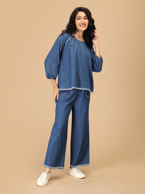 Blue Chambray - vo! Women's Co - ord Set - Women's Co - ord Set