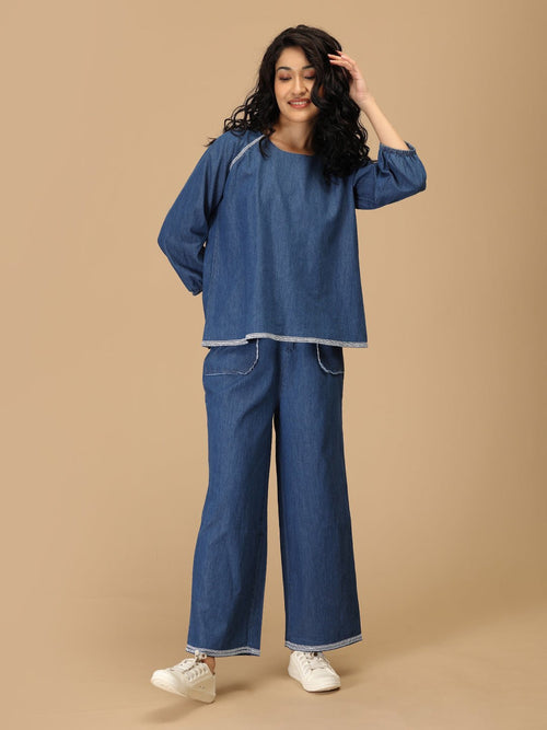 Blue Chambray - vo! Women's Co - ord Set - Women's Co - ord Set