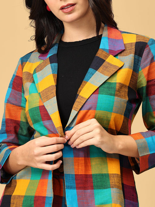 S Checkmate Chic Women's Trouser and Jacket Set - Women's Co - ord Set