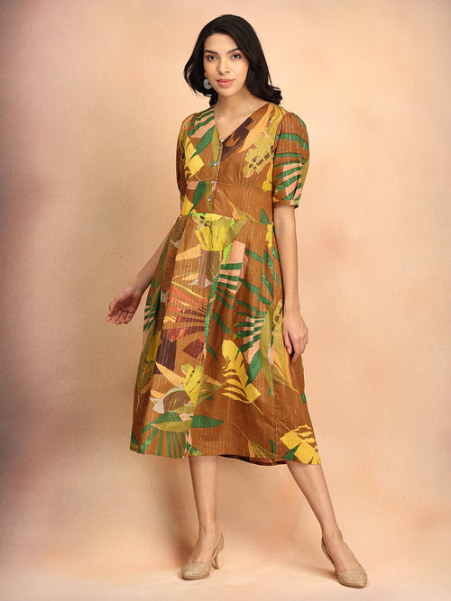 Multi Clay Canvas Women's Dress - Women's Dress