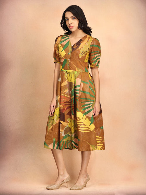 Multi Clay Canvas Women's Dress - Women's Dress