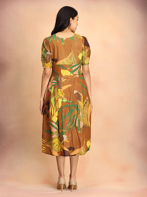 Multi Clay Canvas Women's Dress - Women's Dress