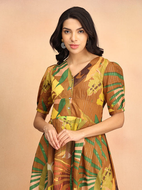 Multi Clay Canvas Women's Dress - Women's Dress