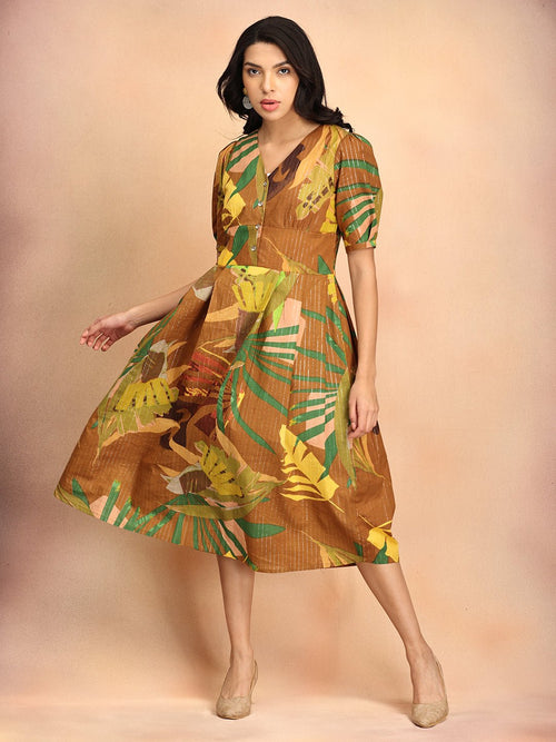 Multi Clay Canvas Women's Dress - Women's Dress