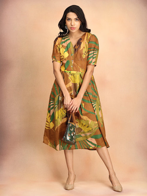 Multi Clay Canvas Women's Dress - Women's Dress