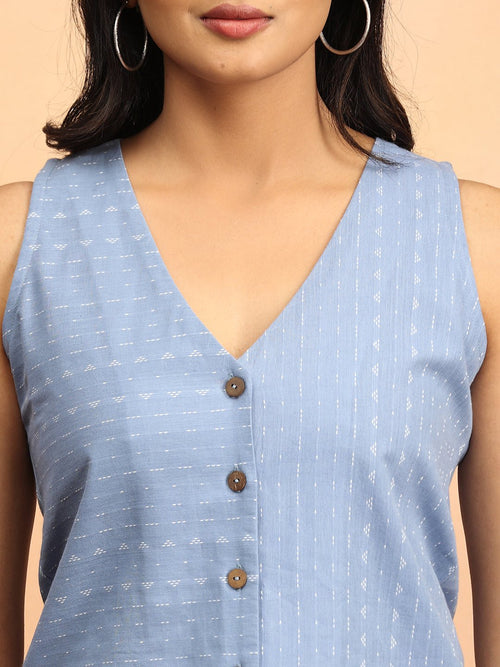 S Cloud Nine Women's Handloom Vest Pant Set - Women's Co - ord Set