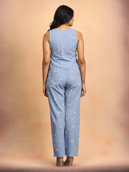 S Cloud Nine Women's Handloom Vest Pant Set - Women's Co - ord Set