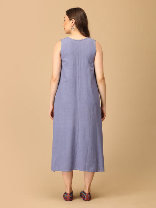 S Cloud Washed Embroidered Women's Dress - Women's Dress