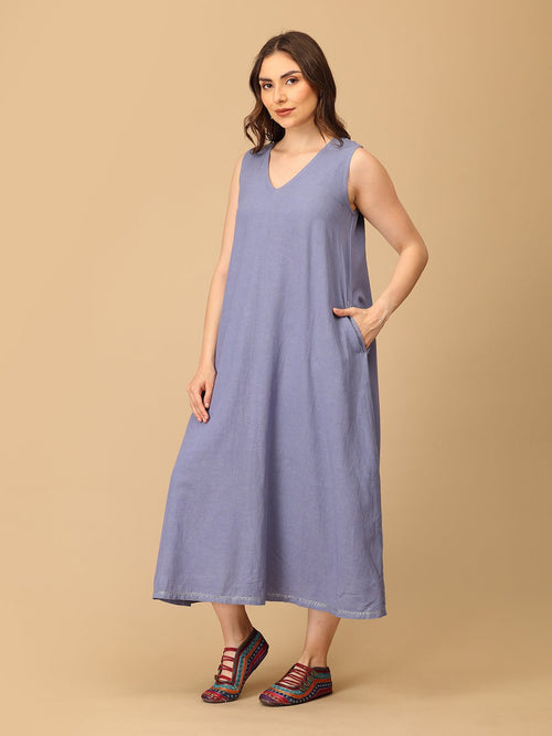 S Cloud Washed Embroidered Women's Dress - Women's Dress