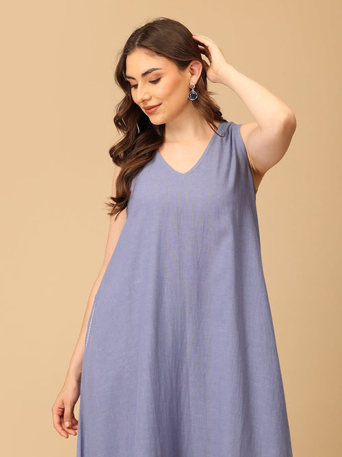 S Cloud Washed Embroidered Women's Dress - Women's Dress