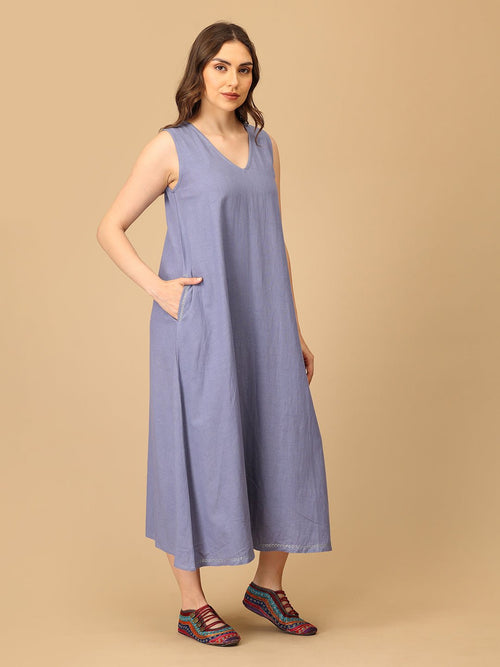 S Cloud Washed Embroidered Women's Dress - Women's Dress