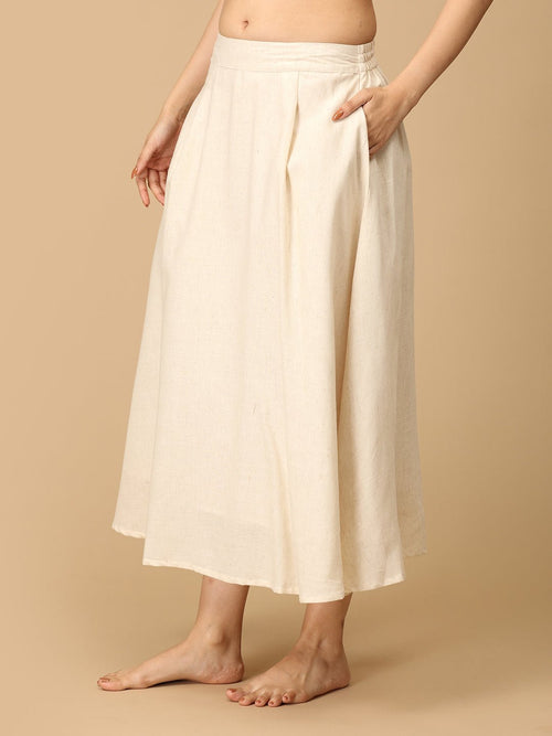 Black and White Dash & Dark Women's Skirt and Handloom Top Set - Women's Co-ord Set